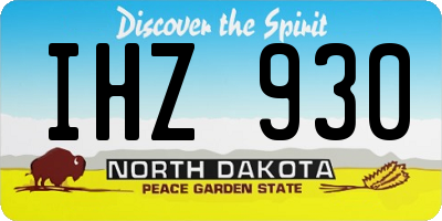 ND license plate IHZ930
