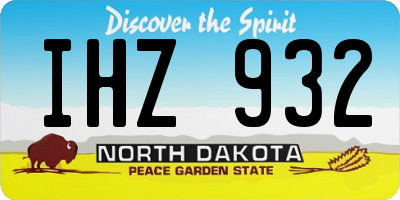 ND license plate IHZ932