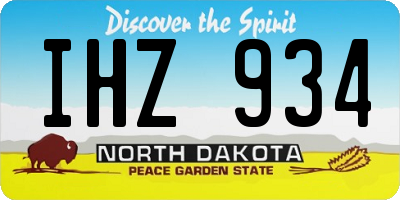 ND license plate IHZ934