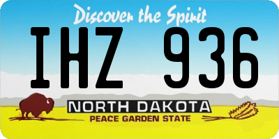 ND license plate IHZ936