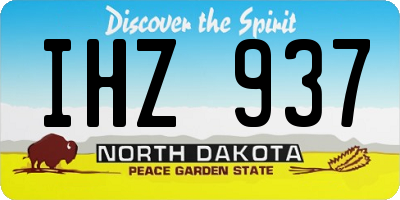 ND license plate IHZ937