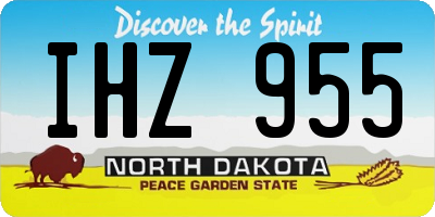 ND license plate IHZ955