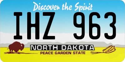 ND license plate IHZ963
