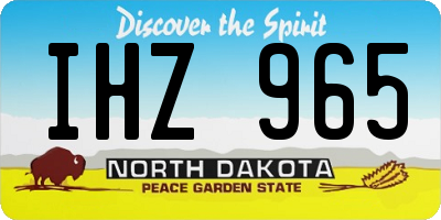 ND license plate IHZ965