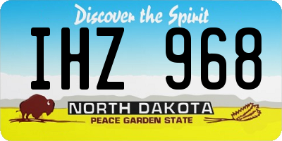 ND license plate IHZ968
