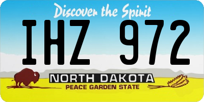ND license plate IHZ972