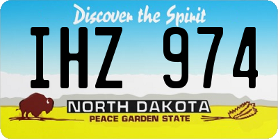 ND license plate IHZ974