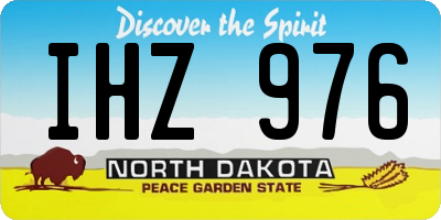 ND license plate IHZ976