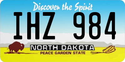 ND license plate IHZ984
