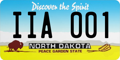 ND license plate IIA001
