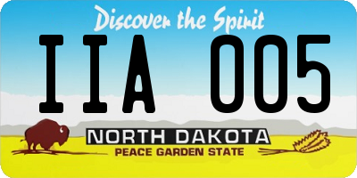 ND license plate IIA005