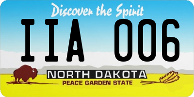 ND license plate IIA006