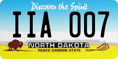 ND license plate IIA007