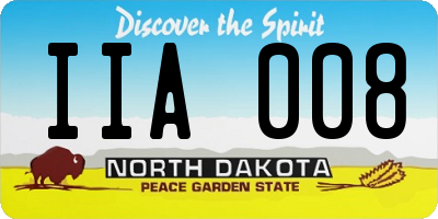 ND license plate IIA008