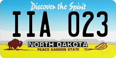 ND license plate IIA023