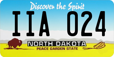 ND license plate IIA024