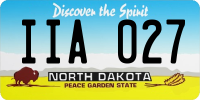 ND license plate IIA027
