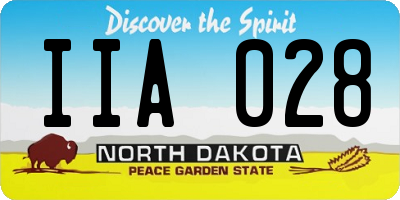 ND license plate IIA028