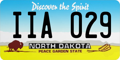 ND license plate IIA029