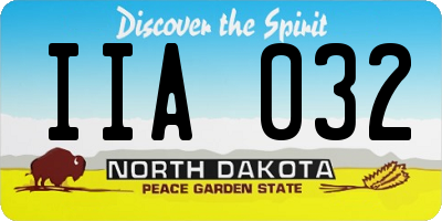 ND license plate IIA032