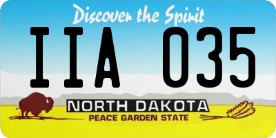 ND license plate IIA035