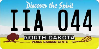 ND license plate IIA044
