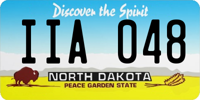 ND license plate IIA048