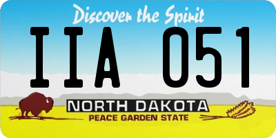 ND license plate IIA051