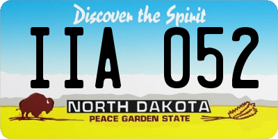 ND license plate IIA052