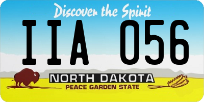 ND license plate IIA056