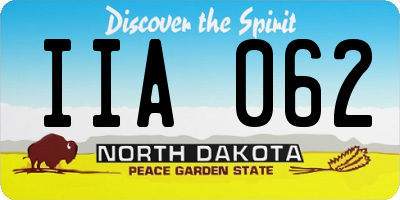 ND license plate IIA062