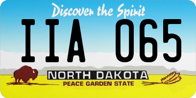 ND license plate IIA065