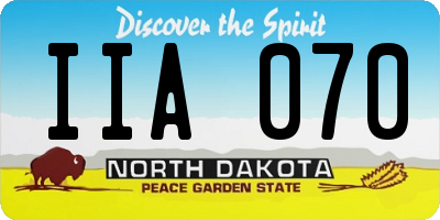 ND license plate IIA070