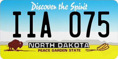 ND license plate IIA075