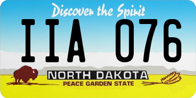 ND license plate IIA076
