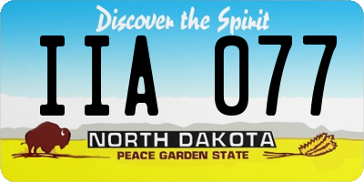 ND license plate IIA077
