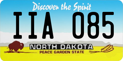 ND license plate IIA085
