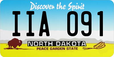ND license plate IIA091