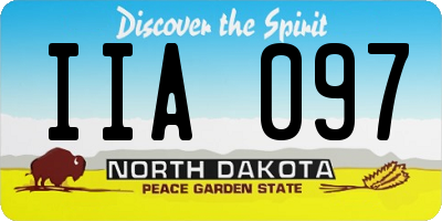 ND license plate IIA097