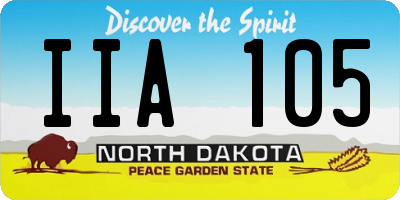 ND license plate IIA105