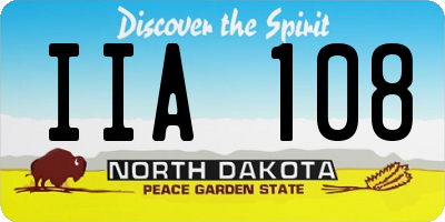 ND license plate IIA108