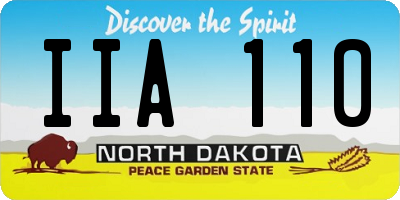 ND license plate IIA110
