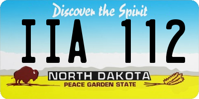 ND license plate IIA112