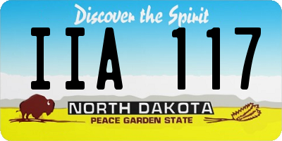 ND license plate IIA117