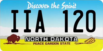 ND license plate IIA120