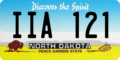 ND license plate IIA121