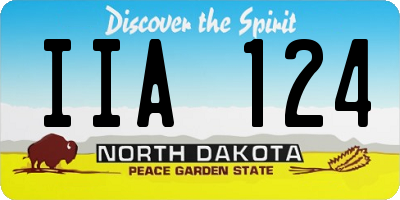 ND license plate IIA124