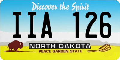 ND license plate IIA126