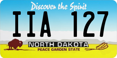 ND license plate IIA127
