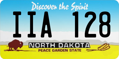 ND license plate IIA128